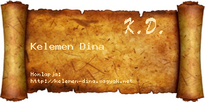 Kelemen Dina névjegykártya